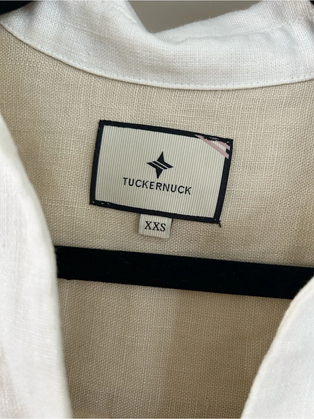 Tuckernuck Collier 100% Linen Colorblock Tunic Dress Champagne XXS